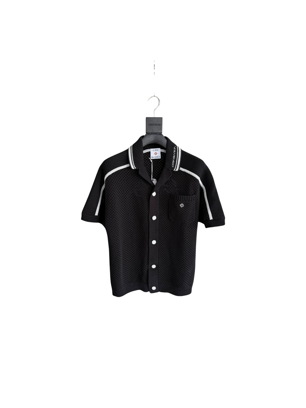 CASABLANCA STRIPED MESH SHIRT