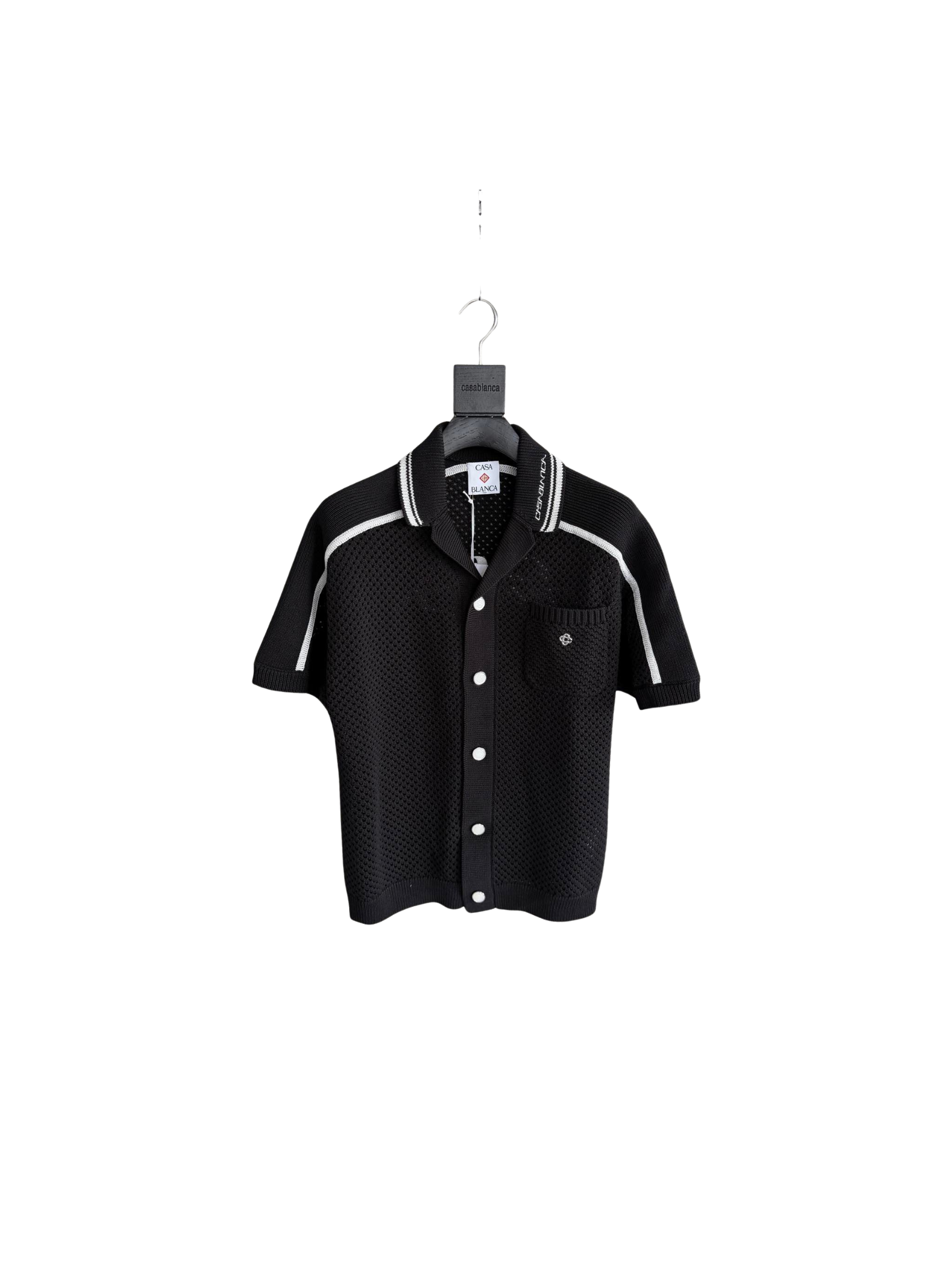 CASABLANCA STRIPED MESH SHIRT